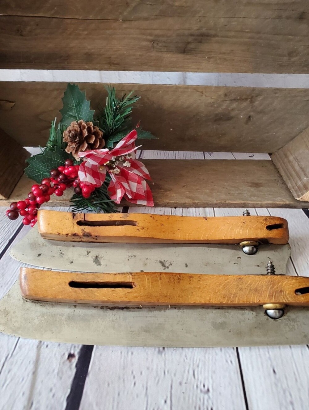 Wood And METAL antique Skates